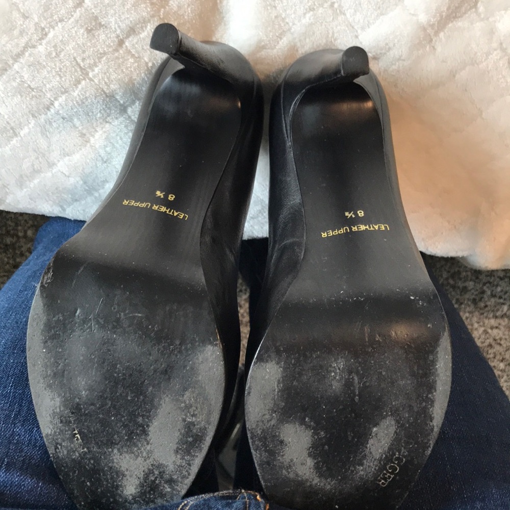 Kelsi Dagger black leather platform 5” heels - 8.5 - Picture 5 of 5